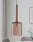 Lampa Sufitowa Wisząca Szklany Klosz APP1699-1CP Amber B  3
