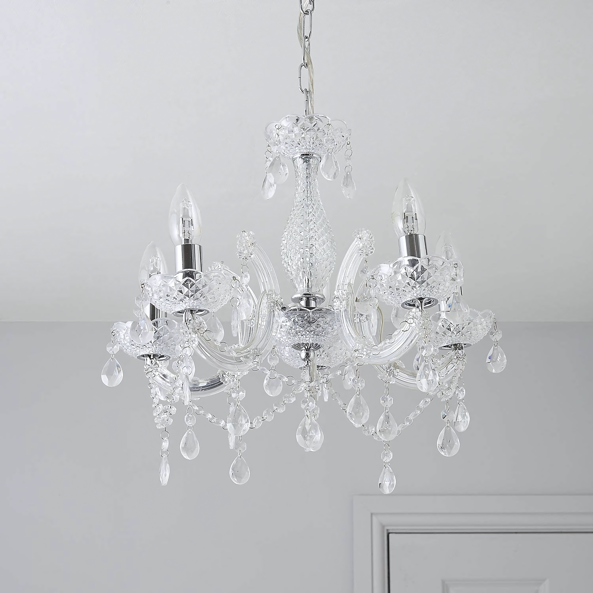 Lampa Sufitowa Wisząca Ebt004-5cp Transparent  4