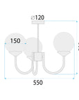 Lampa Wisząca APP1579-3CP  5