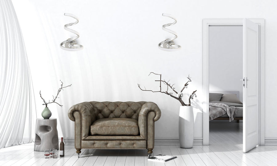 LAMPA ŚCIENNA KINKIET LED SPRING UP APP831-W CHROME