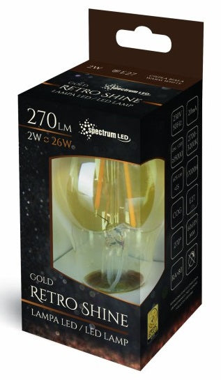 Żarówka Led Ciepła E-27 230v 2w Edison Woj+14077  2