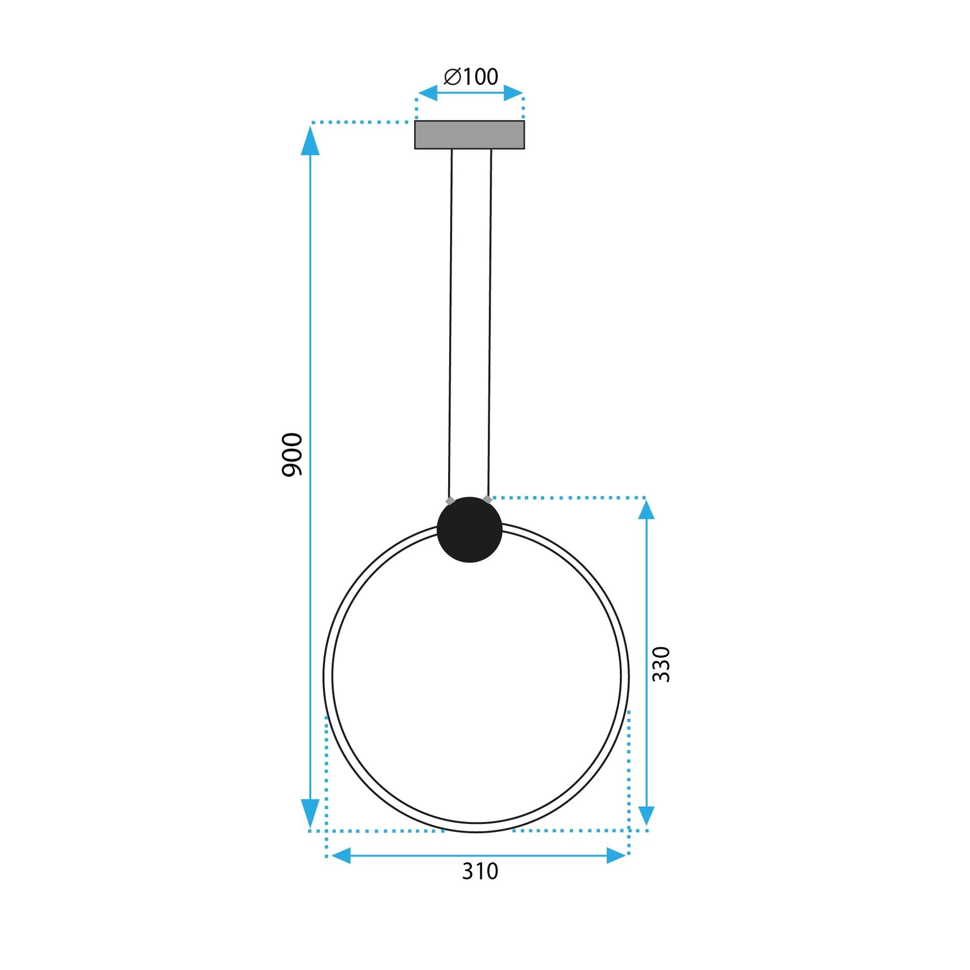 LAMPA SUFITOWA WISZĄCA LED APP1393-CP GOLD 30cm