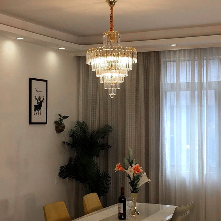 KRYSZTAŁOWA LAMPA SUFITOWA 312358 Złota