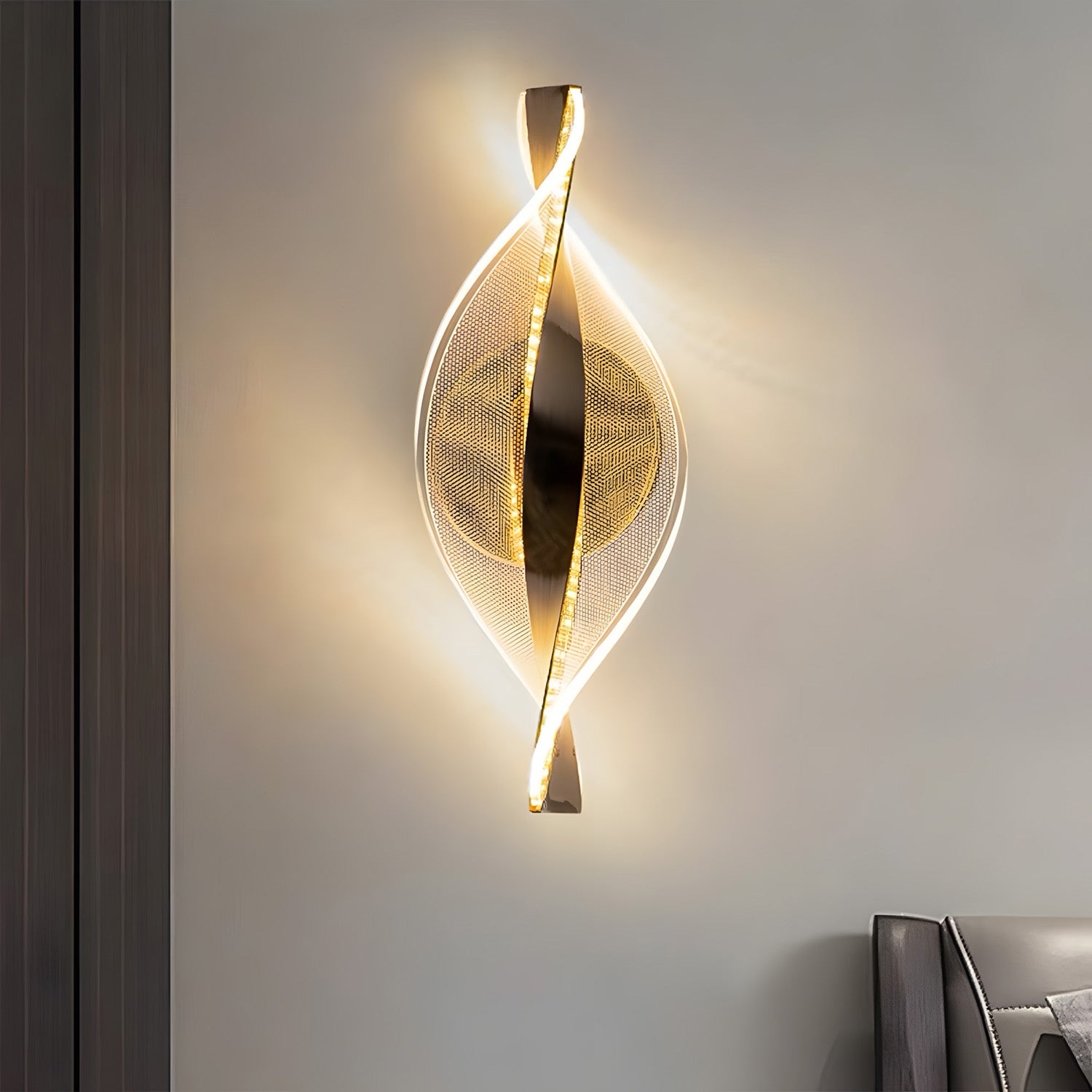 Kinkiet Led G031-w Złoty  2