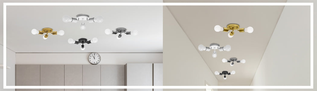 Lampa Sufitowa Potrójna Plafon Metalowa APP704-3C Złota  7