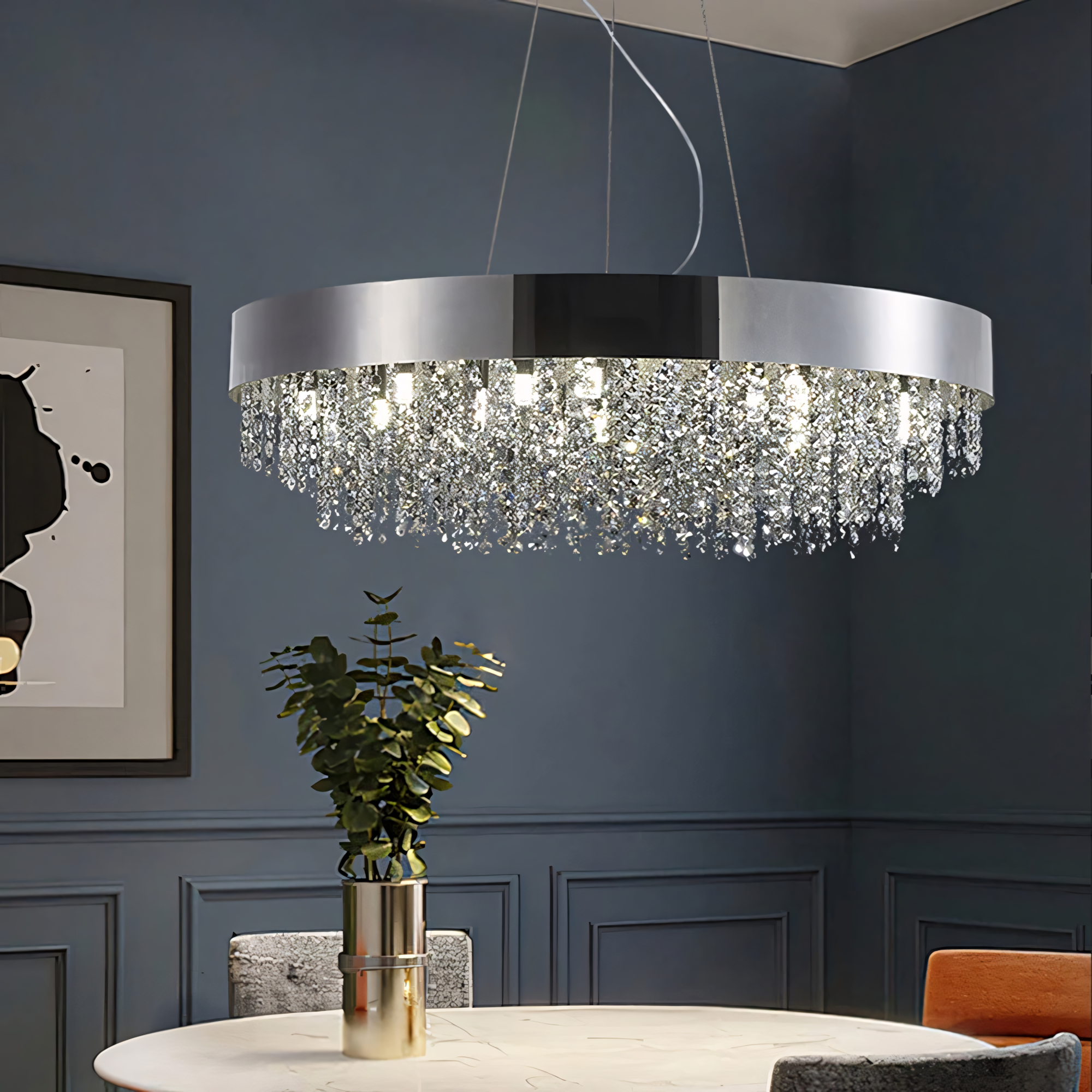 Lampa sufitowa wisząca APP1786-16CP 60 cm Chrom  2