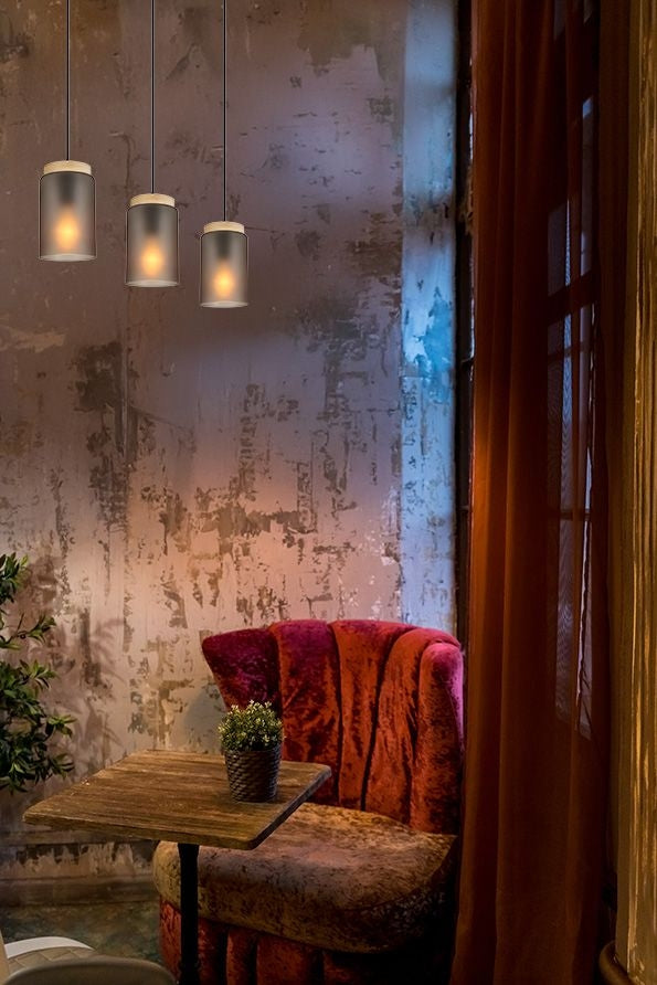 Lampa Sufitowa Wisząca APP1812-3CP Frosted Grey  8