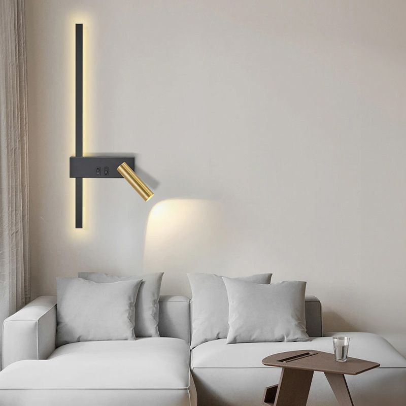 LAMPA ŚCIENNA KINKIET APP1439-W BLACK GOLD