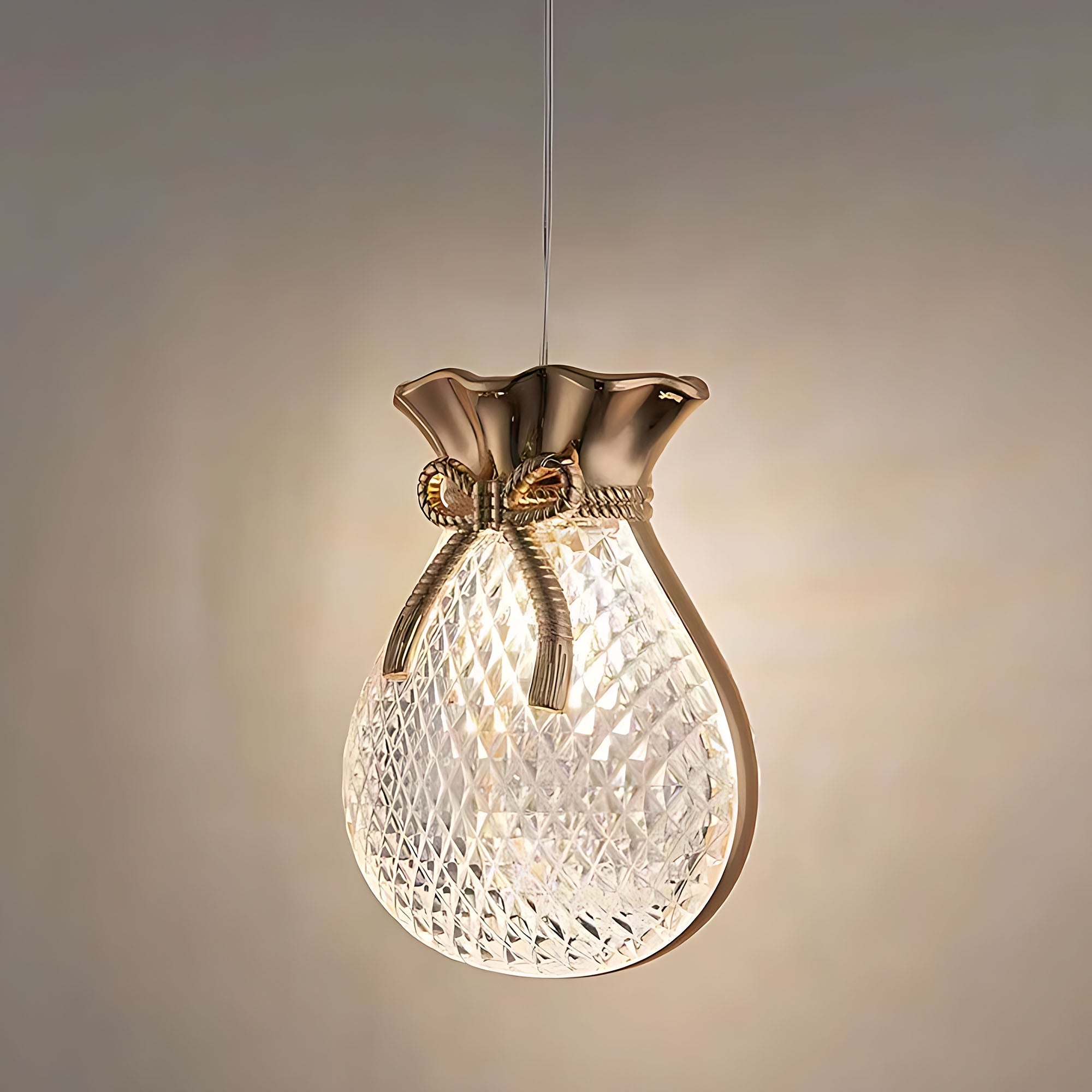 Lampa Sufitowa Wisząca Lhj107-1cp Jasne Różowe Złoto  16