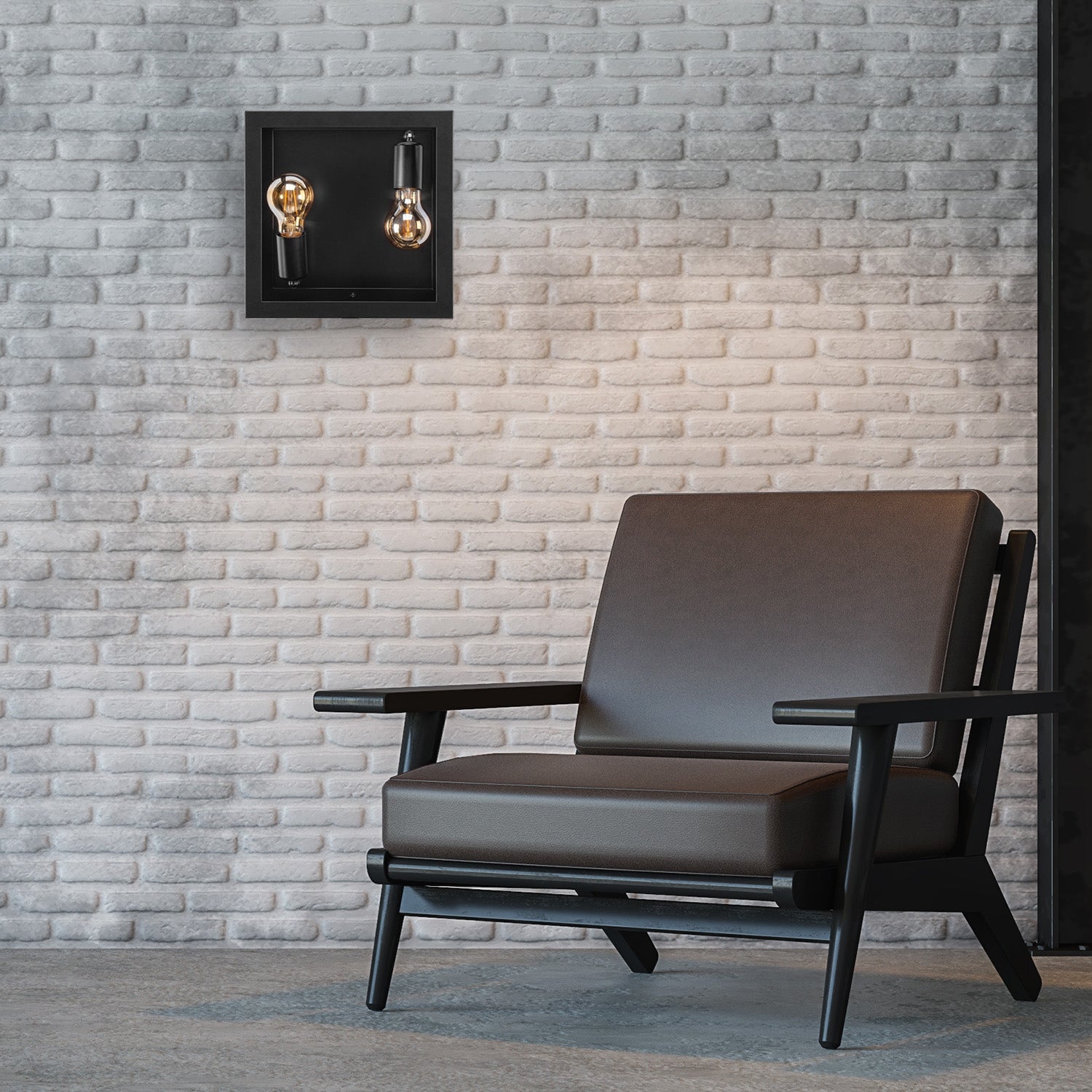 LAMPA ŚCIENNA KINKIET APP1305-2W CZARNA  5