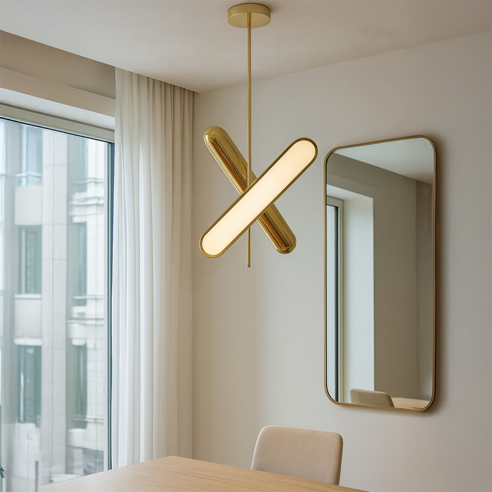 Lampa Sufitowa Wisząca LED APP832-CP Złota  6