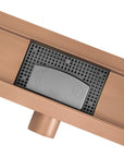 Odpływ Liniowy Rea Neox Brush Copper 70  3