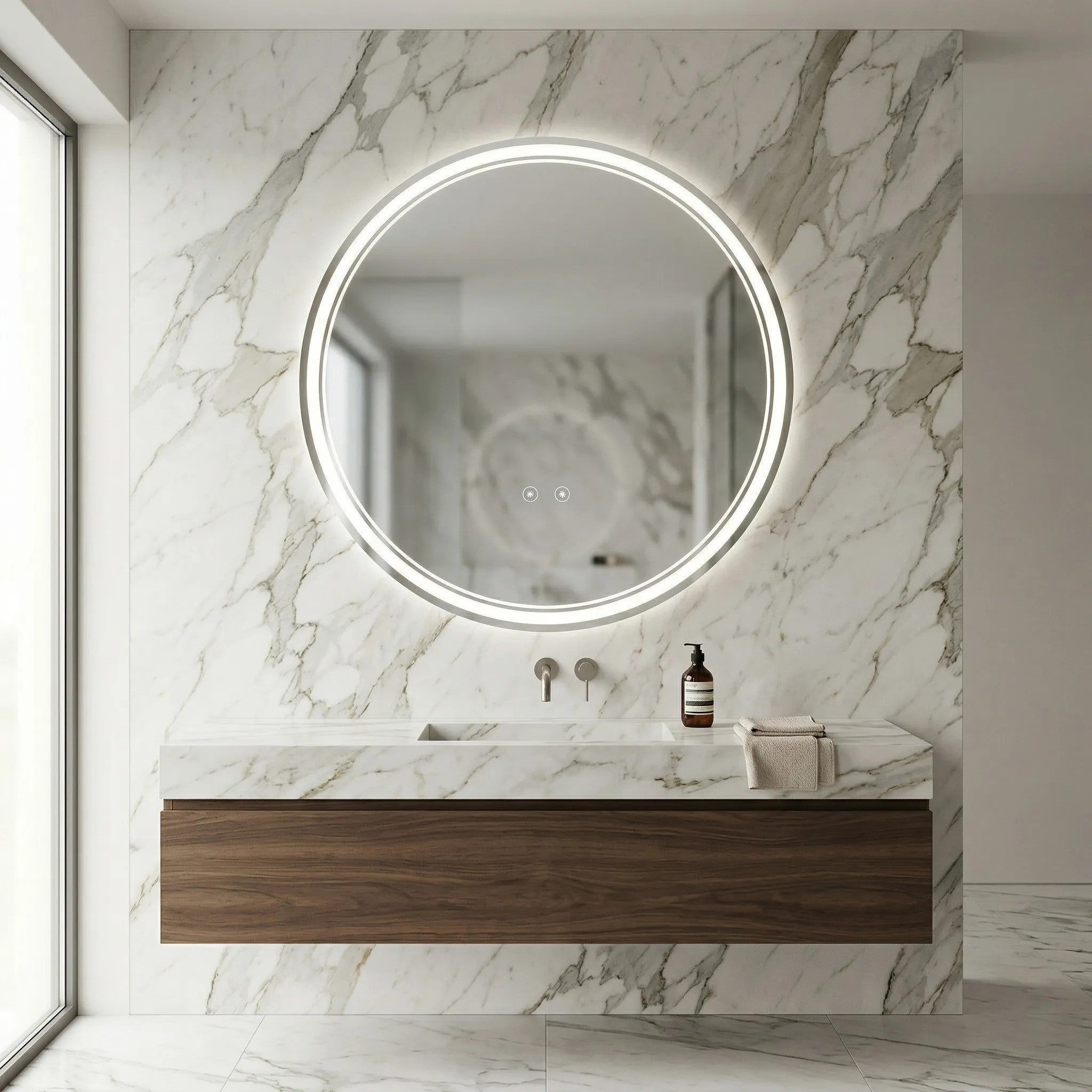 Lustro ścienne LED SOFT 90  2