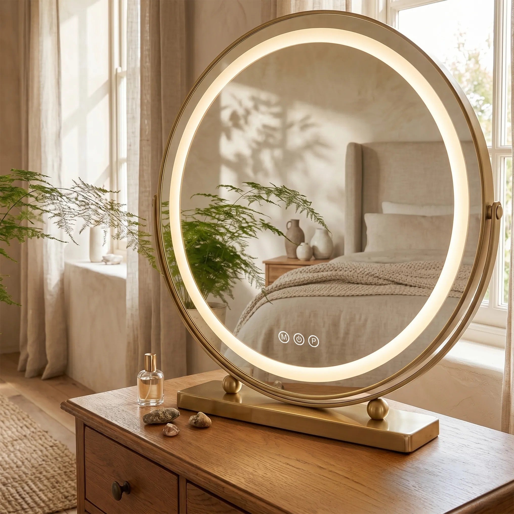 Lustro LED MAKE-UP L.Gold 50 cm  2