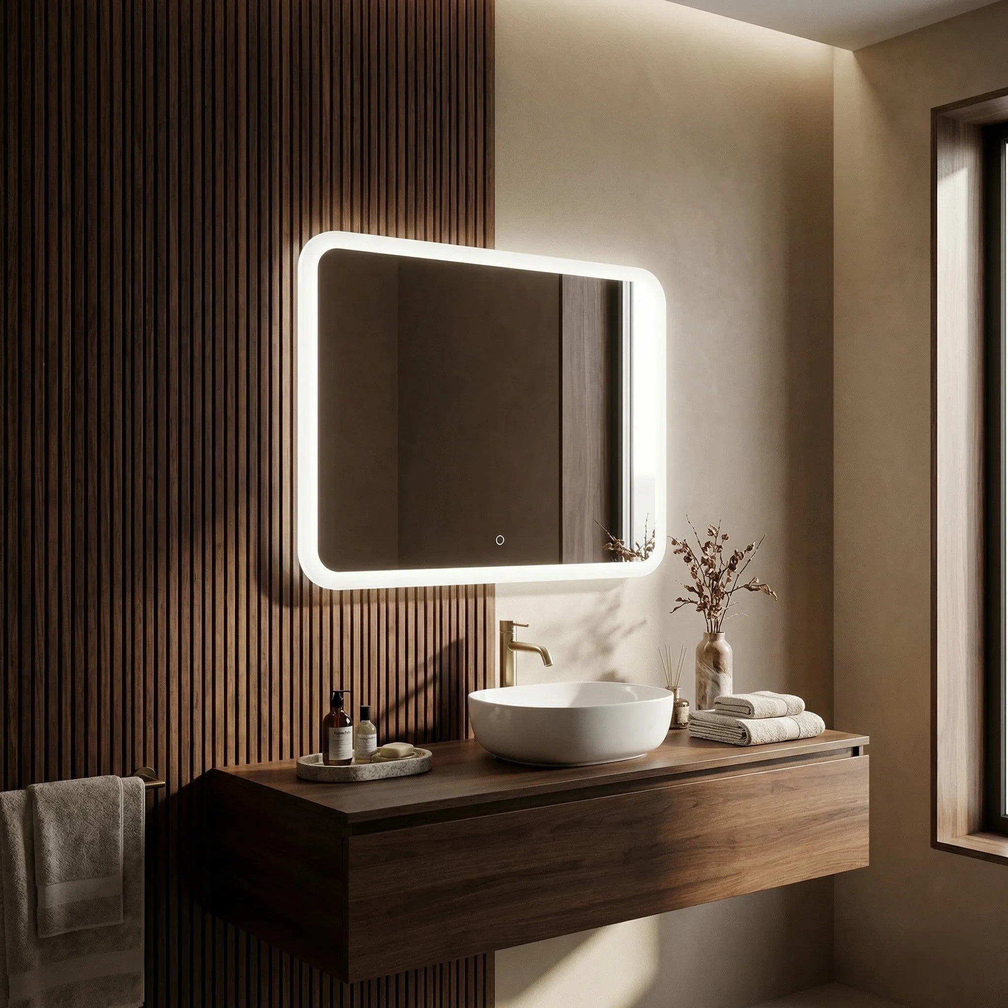Lustro ścienne LED 80x60cm TOP-3  2