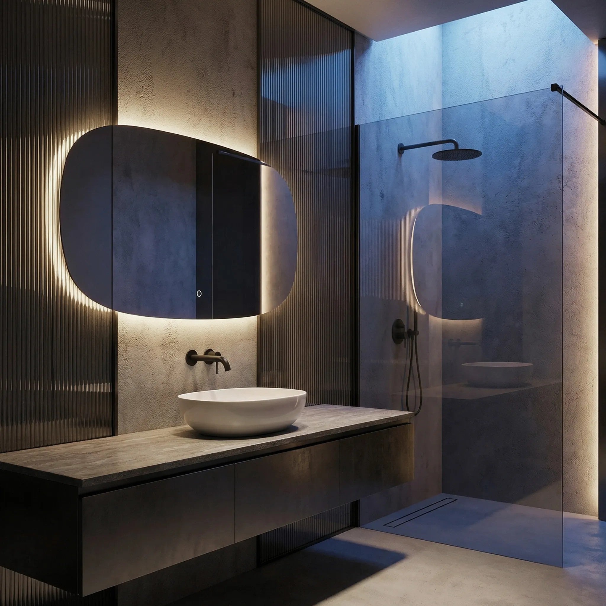 Lustro ścienne LED 100x60cm TOP-4  2
