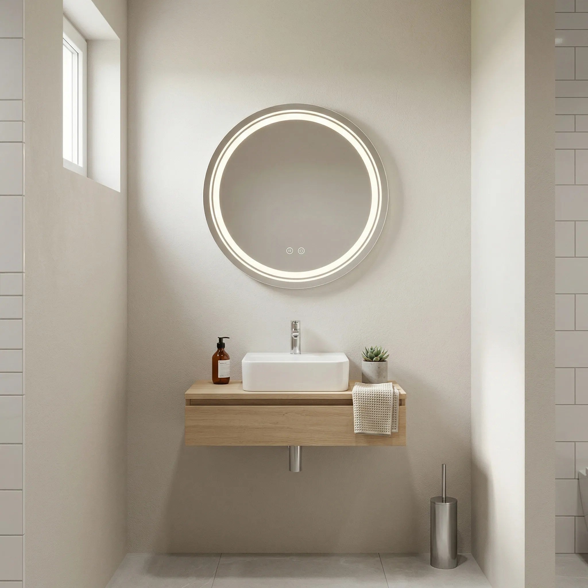 Lustro ścienne LED SOFT 50  2
