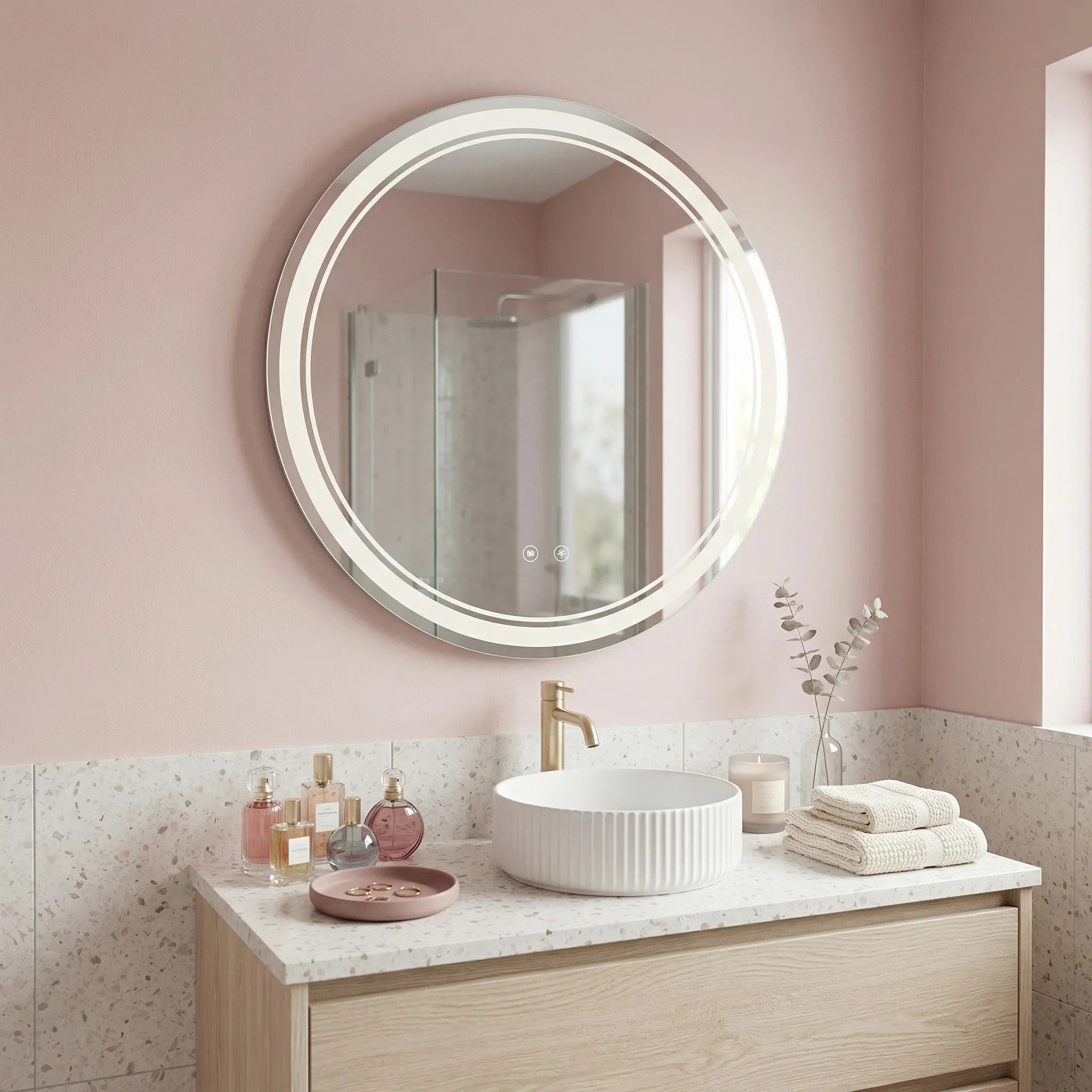 Lustro ścienne LED SOFT 80  2