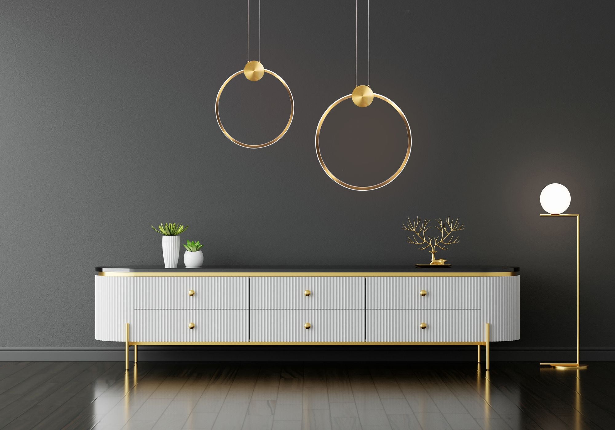 LAMPA SUFITOWA WISZĄCA LED APP1394-CP OLD GOLD 30cm