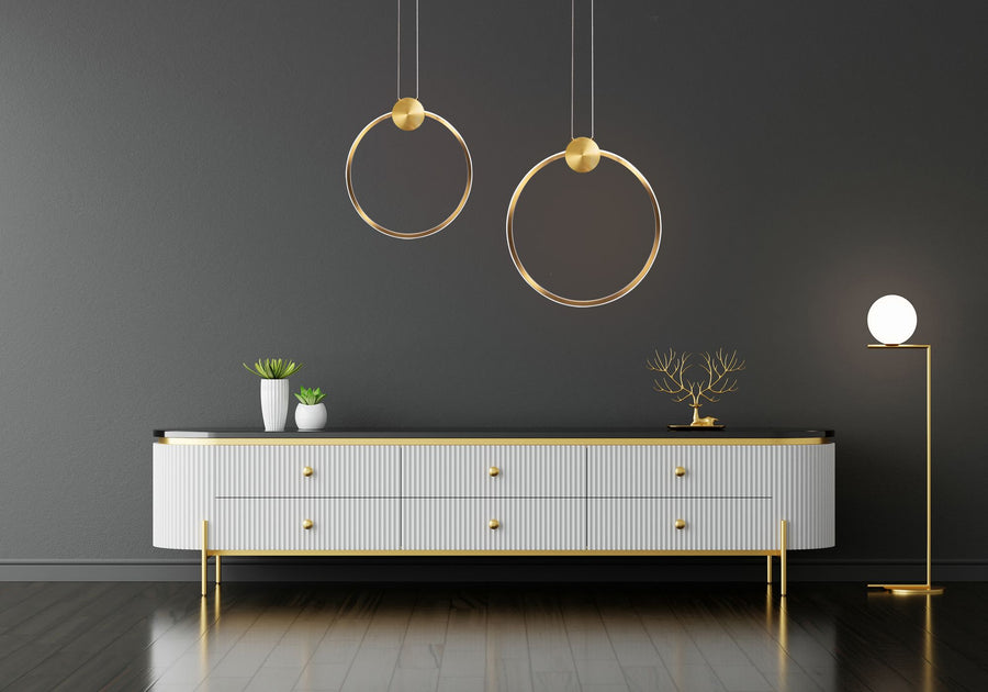 LAMPA SUFITOWA WISZĄCA LED APP1394-CP OLD GOLD 30cm