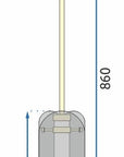 Lampa Sufitowa Wisząca Czarna App1676-cp Long  7