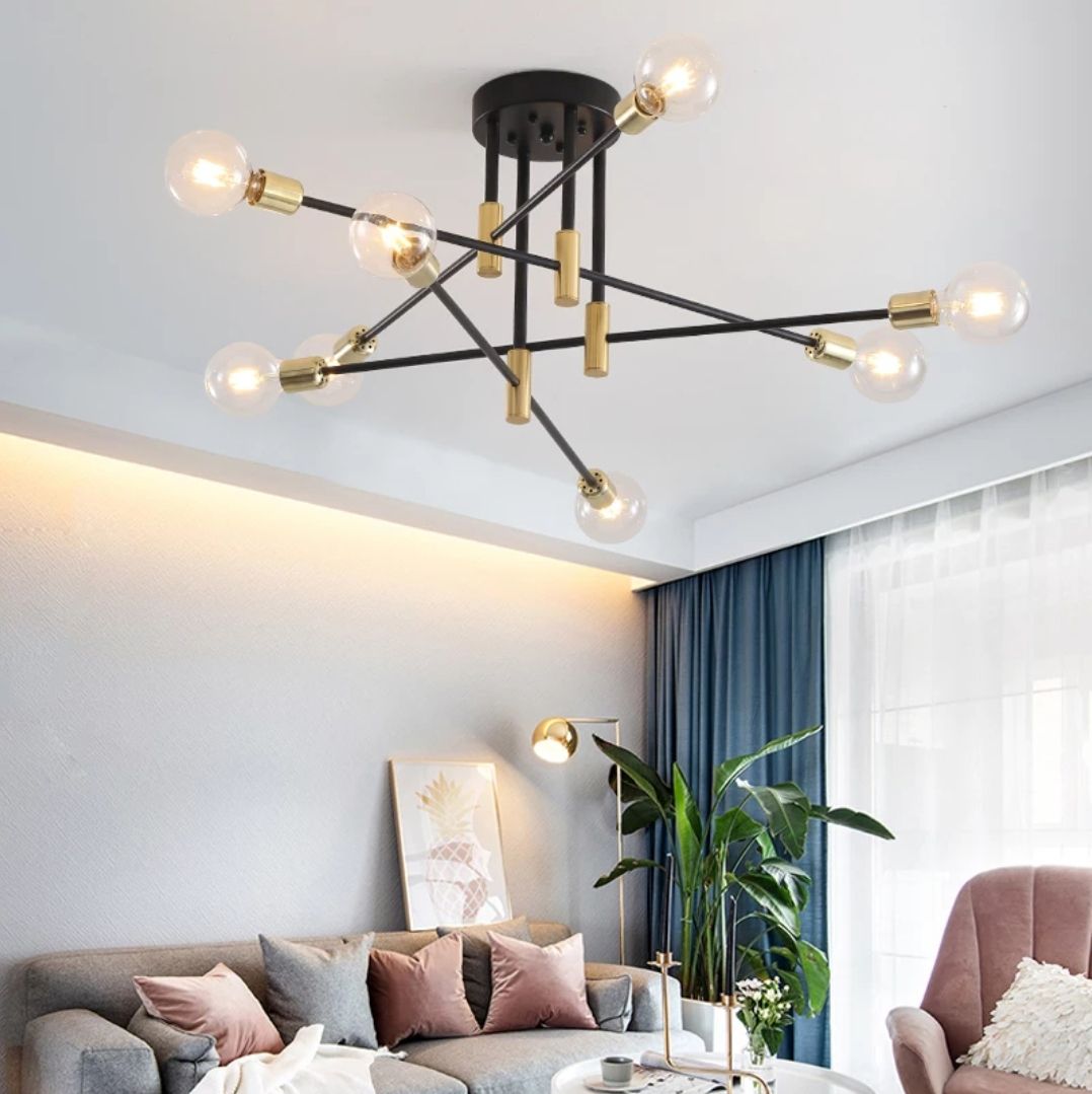 LAMPA SUFITOWA WISZĄCA APP733-8C Złota