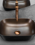 Umywalka nablatowa Rea Belinda COPPER BRUSH / Black  4