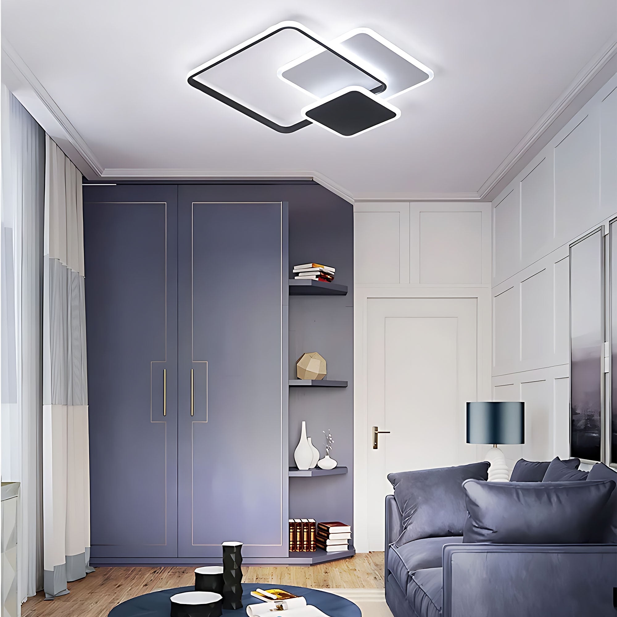 Lampa Sufitowa Lhj079-c Plafon Led Czarna  5