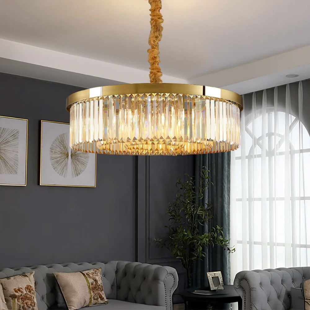 Lampa kryształowa wisząca APP1531-8CP4 Złota  7