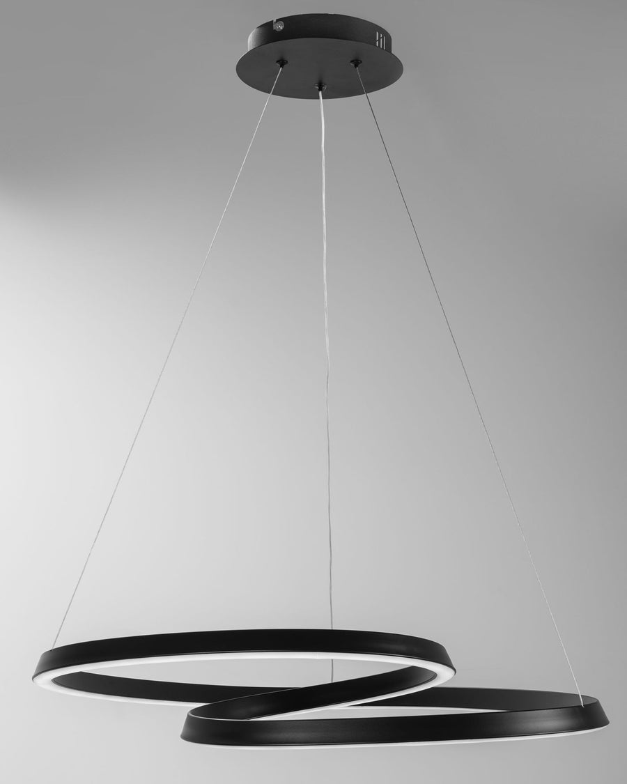Lampa Sufitowa Wisząca Loop LED + Pilot APP796-cp Czarna