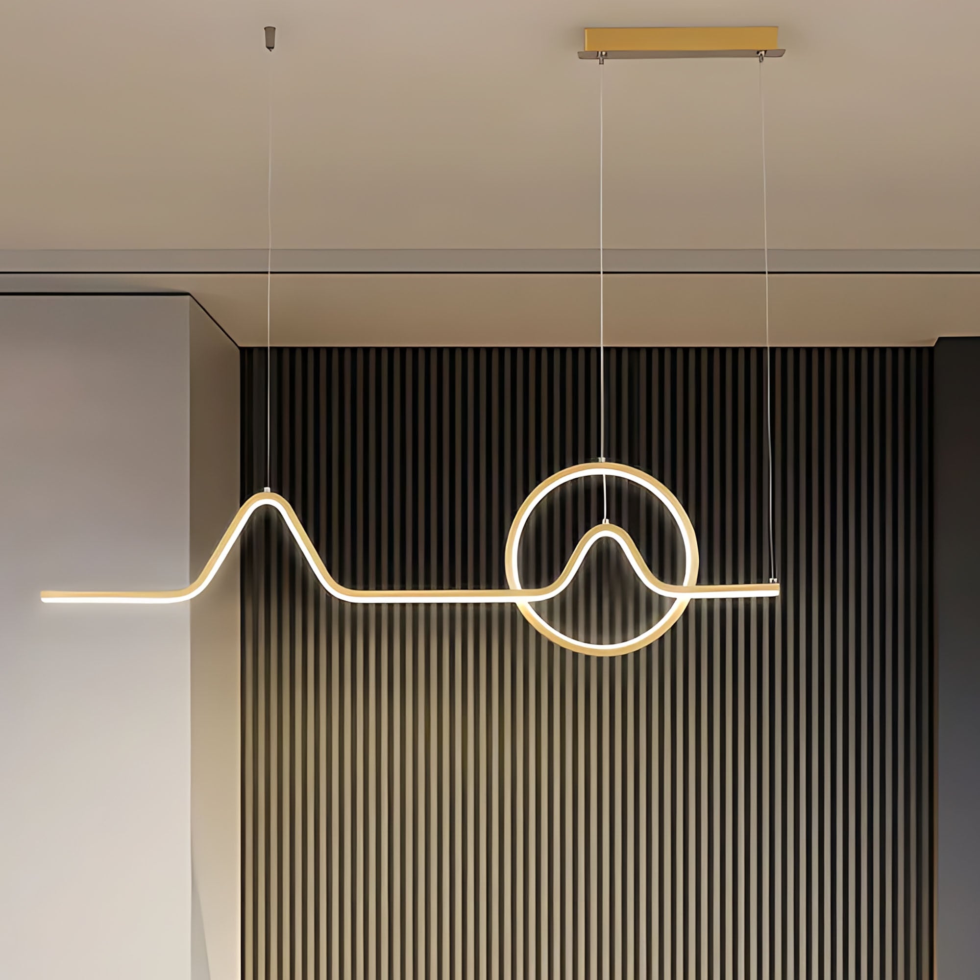 Lampa Wisząca Led Lhj022-cp 120 Cm Złota  5