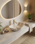 Umywalka nablatowa Rea Pearl Warm  9
