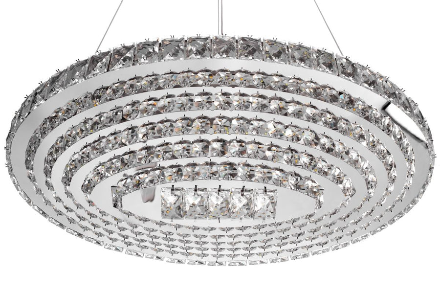 Kryształowa Lampa Sufitowa Owalna LED APP775-1CP