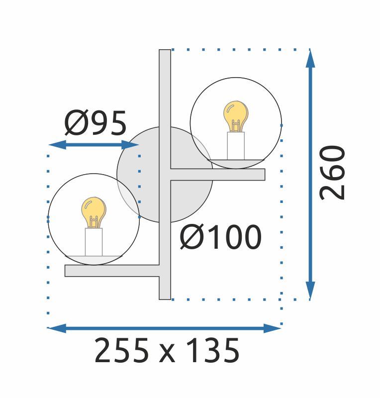 LAMPA ŚCIENNA KINKIET APP1171-2W  Złoty