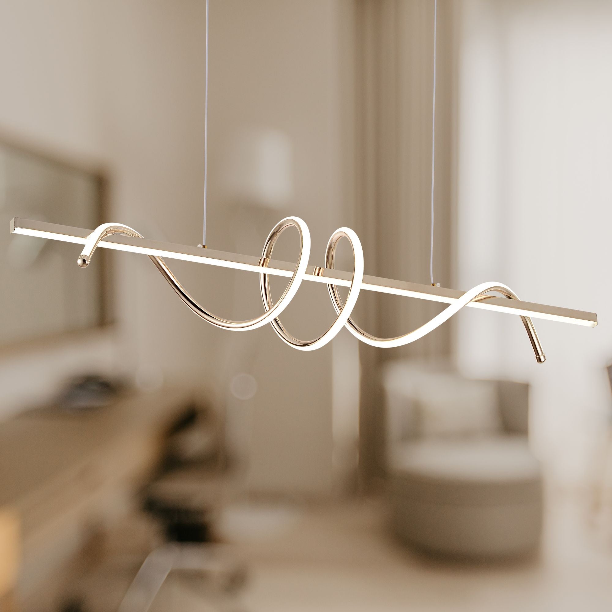 LAMPA WISZĄCA LED G065-CP Złota  5