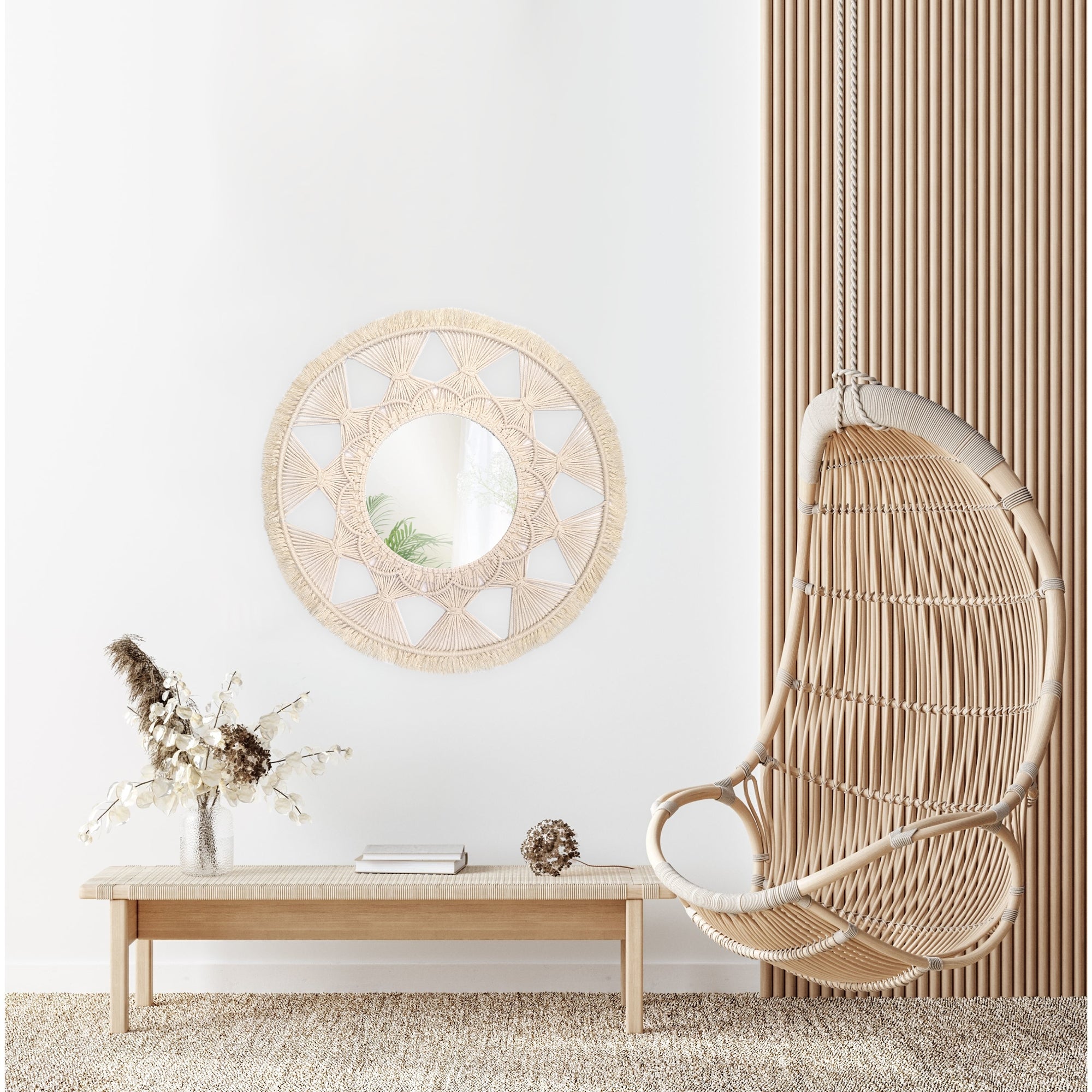 Lustro Ścienne Boho 65cm 322050  2