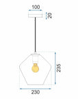 Lampa sufitowa szklana APP439-1CP Amber  9