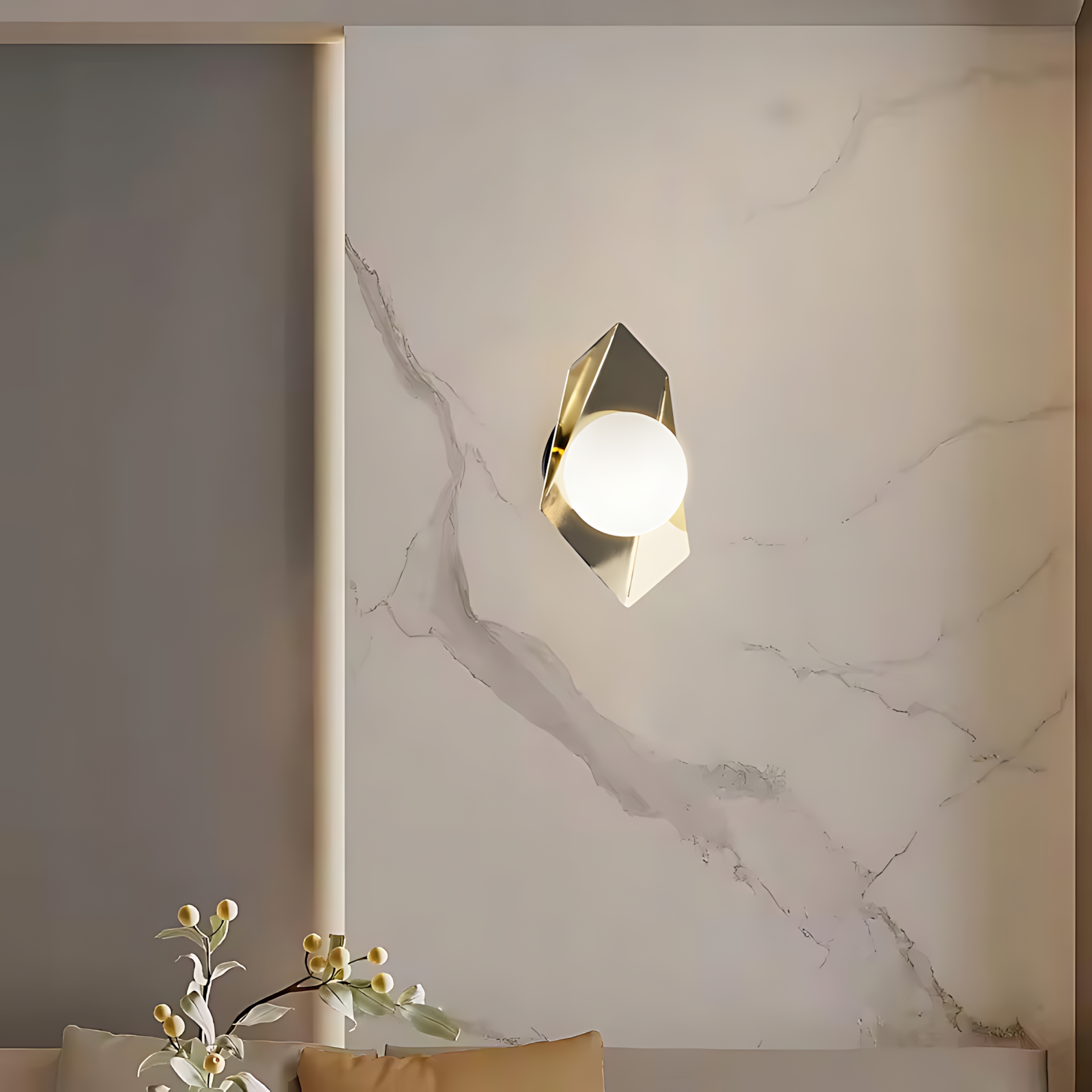 LAMPA ŚCIENNA KINKIET APP1411-W CZARNO/ZŁOTA  5