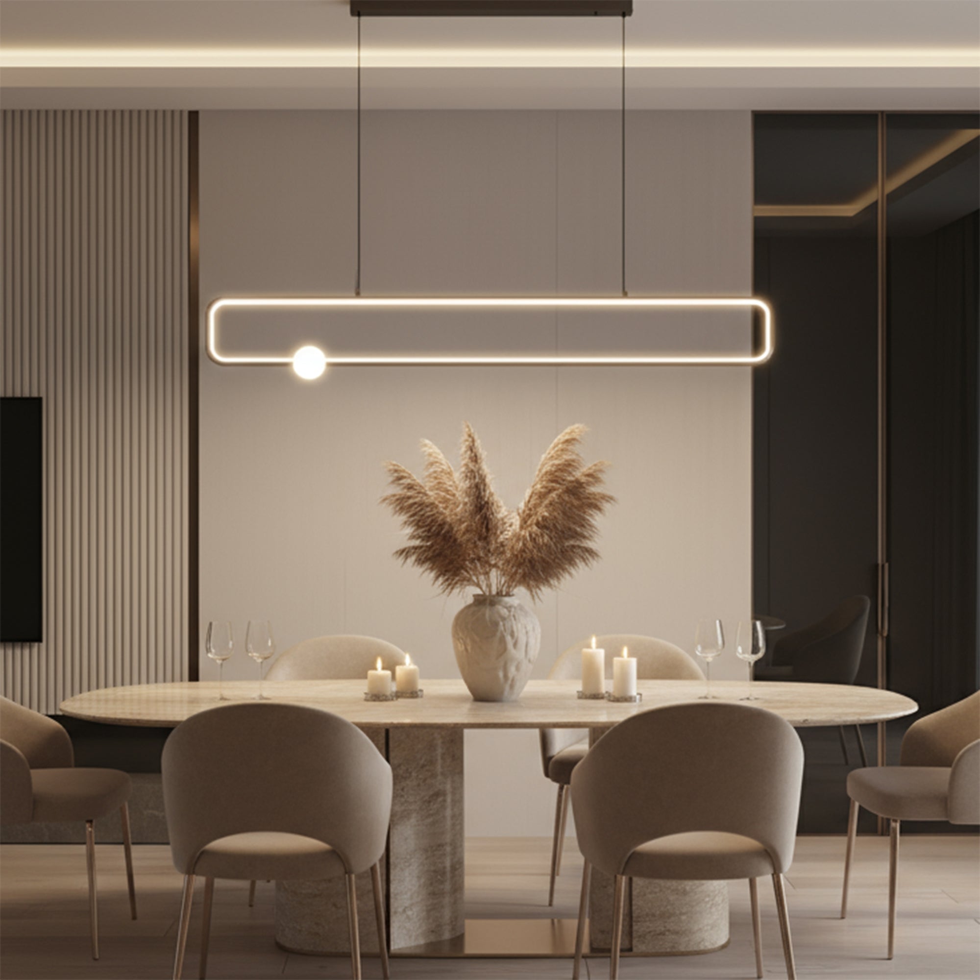 Lampa Sufitowa Wisząca Led G123-cp Czarna  3