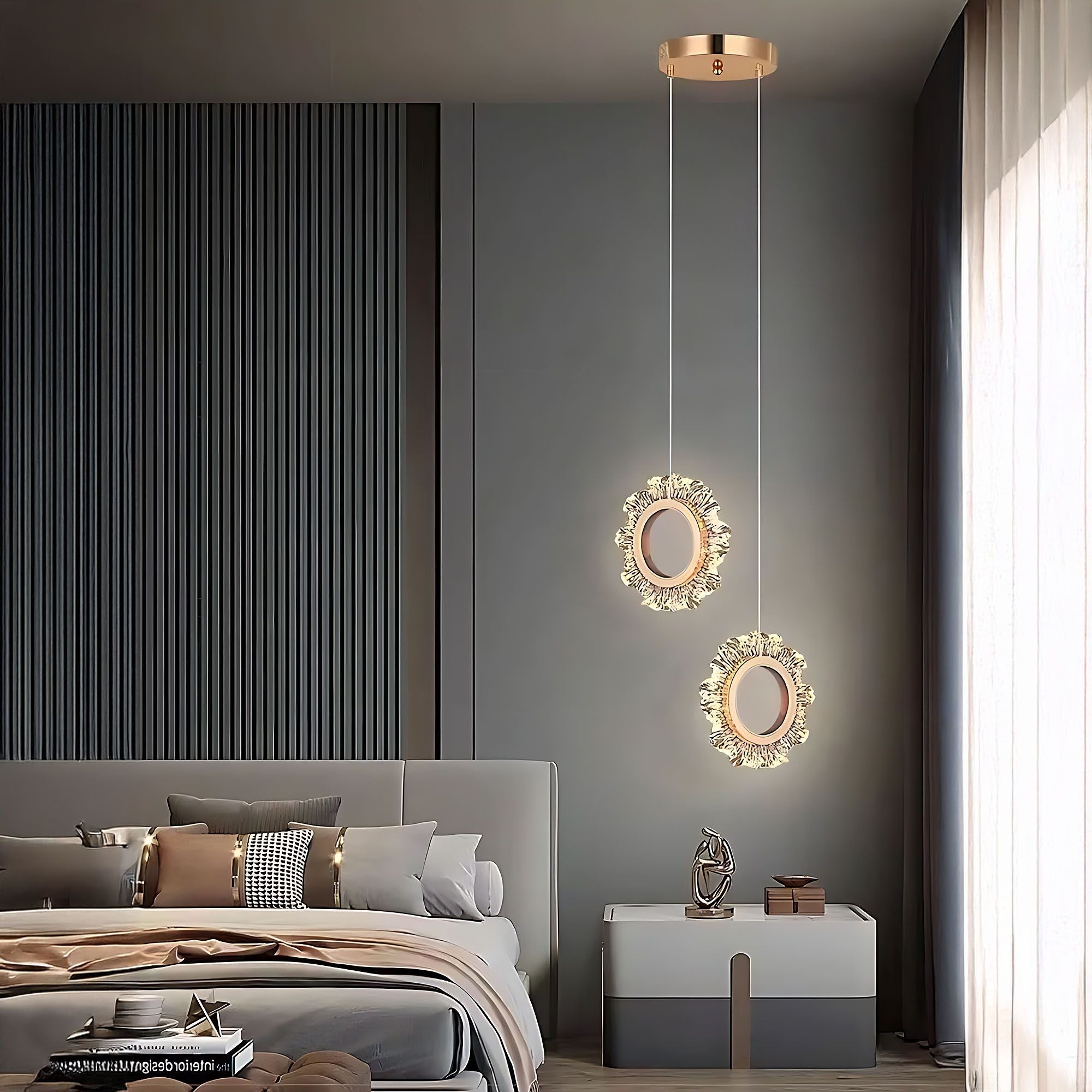 Lampa Sufitowa Wisząca Led Lhj103-2cp Złota  8