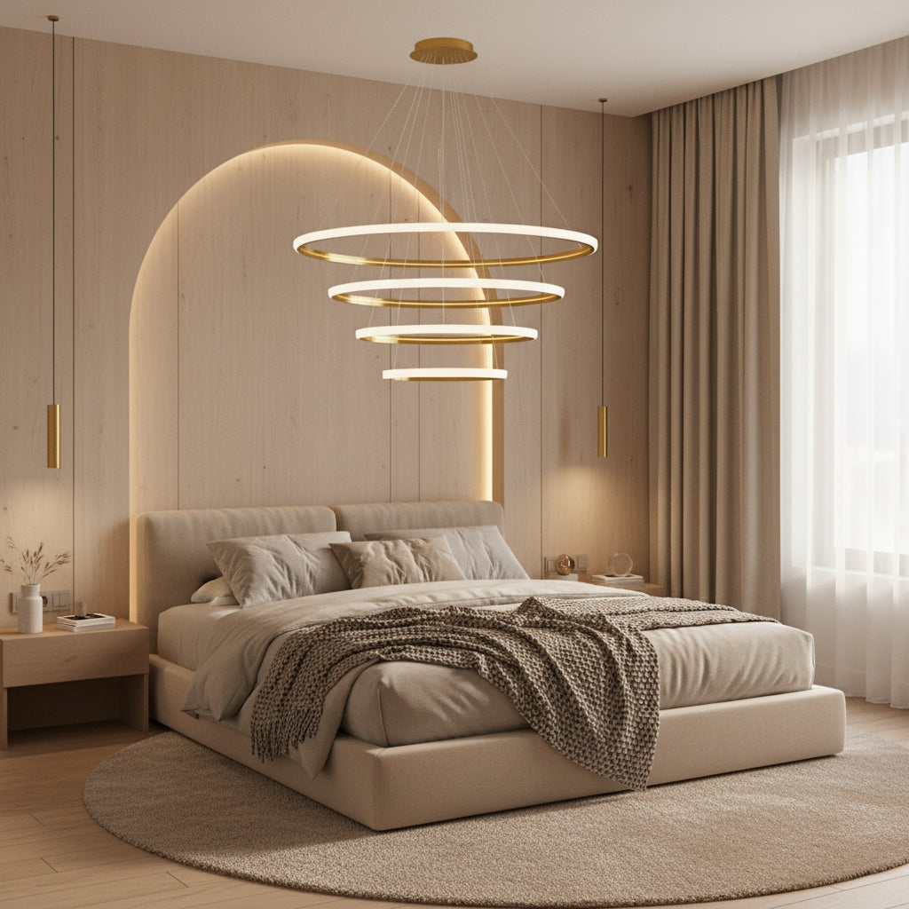 Lampa Wisząca Led Lhj009-cp4 Złota  2