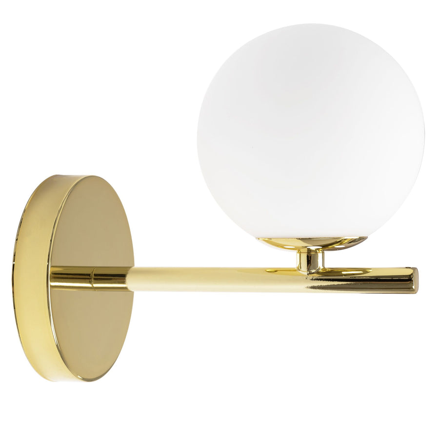Lampa Ścienna Kinkiet Szklana Kula APP684-1W Złota