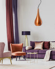Lampa Sufitowa Wisząca Loft Metalowa  APP378-1CP Złota