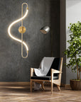 Lampa ścienna kinkiet LED APP858-W Long Złota