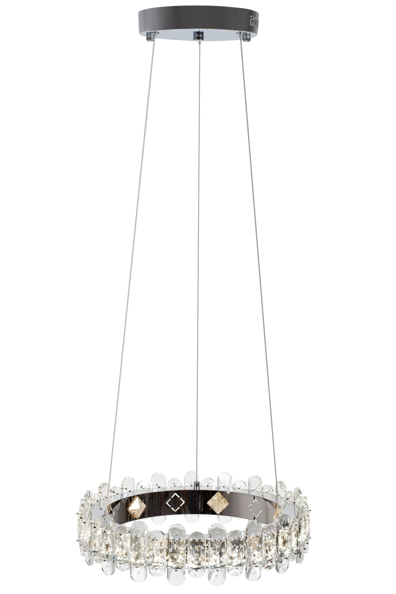 Kryształowa Lampa Sufitowa LED APP1041-CP + pilot  2