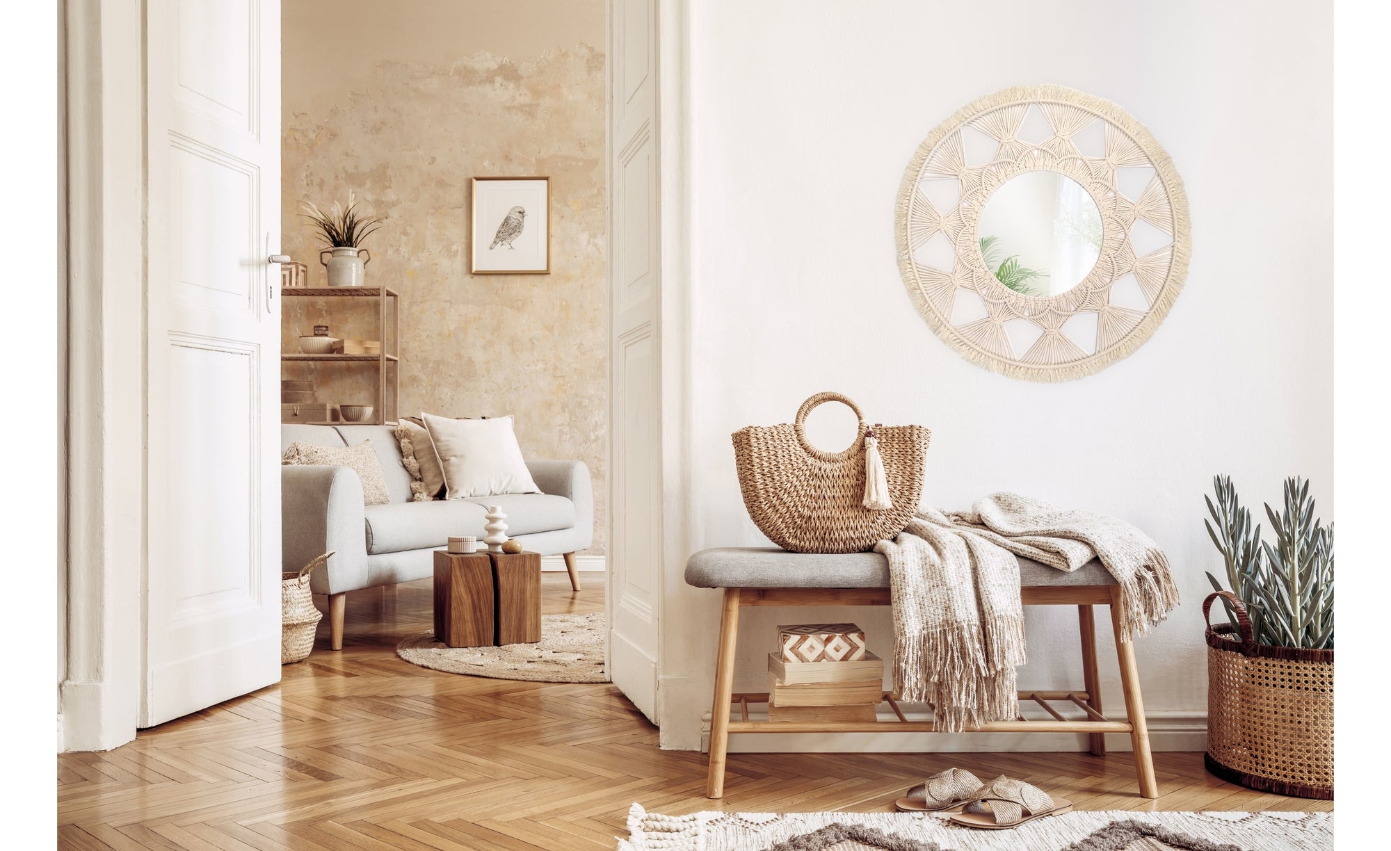 Lustro Ścienne Boho 65cm 322050  5