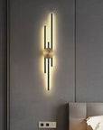 LAMPA ŚCIENNA KINKIET LED APP1437-W CZARNA/ZŁOTA