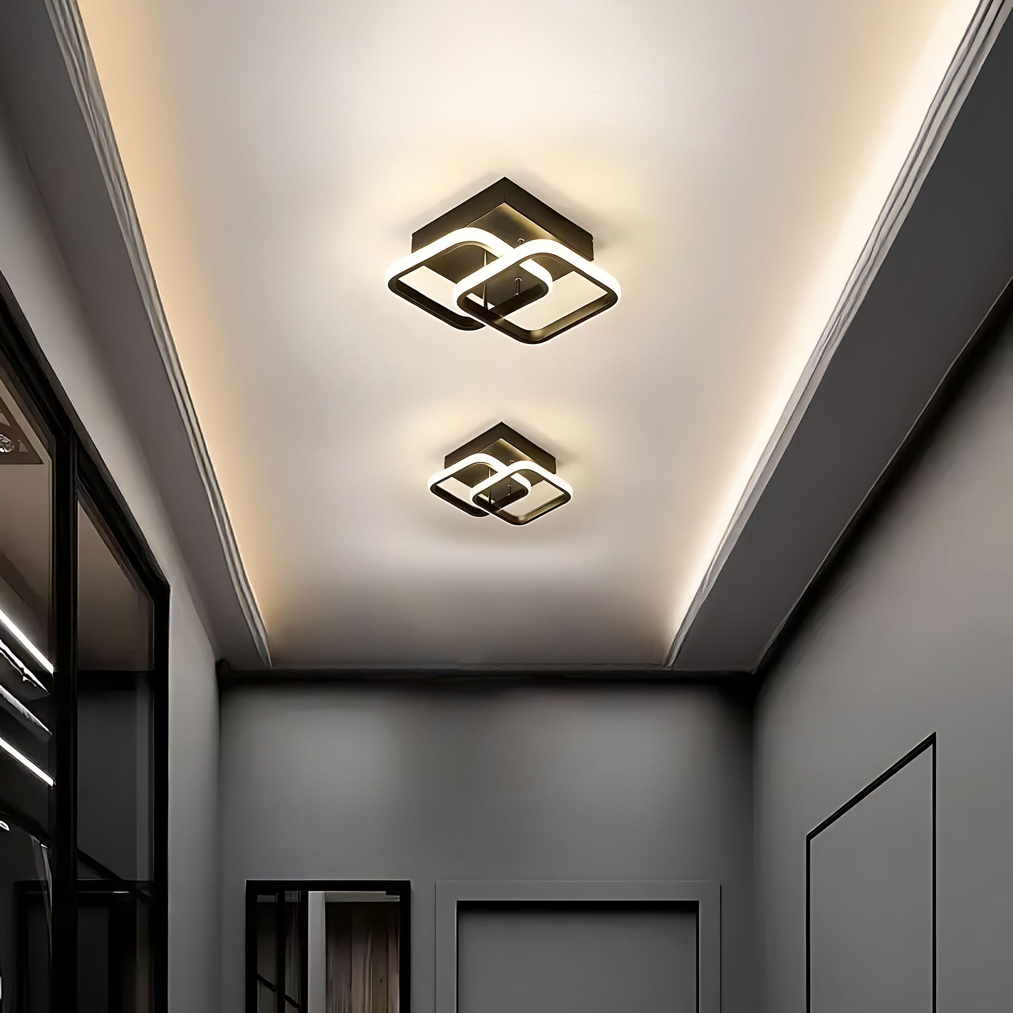 Lampa Sufitowa Plafon Lhj074-c Czarna  2