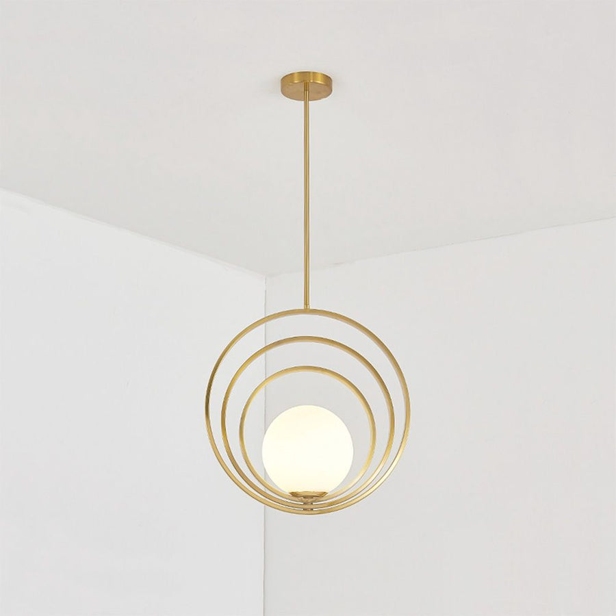 Lampa Sufitowa Wisząca Pierścieniowa APP1217-1CP Złota