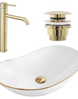 Zestaw Royal gold edge + bateria wysoka Lungo gold + korek uniwersalny złoty